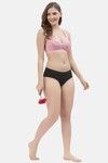 Floret Lightly Lined Non-Wired Full Coverage Lace Bra - Pink — thumbnail 6
