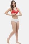 Floret Lightly Lined Non-Wired Full Coverage Lace Bra - Tomato — thumbnail 6