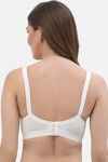 Floret Lightly Lined Non-Wired Full Coverage Lace Bra - White — thumbnail 2