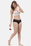 Floret Lightly Lined Non-Wired Full Coverage Lace Bra - White — thumbnail 6