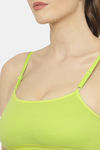 Floret Medium Impact Seamless Sports Bra - Lime Green — thumbnail 5