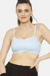 Floret Medium Impact Seamless Sports Bra - Sky — thumbnail 1