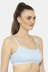 Floret Medium Impact Seamless Sports Bra - Sky — thumbnail 3