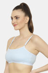 Floret Medium Impact Seamless Sports Bra - Sky — thumbnail 4