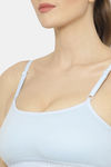 Floret Medium Impact Seamless Sports Bra - Sky — thumbnail 5