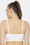 Floret Medium Impact Seamless Sports Bra - White — thumbnail 2
