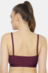 Floret Medium Impact Seamless Sports Bra - Wine — thumbnail 2