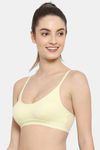 Floret Medium Impact Slip On Sports Bra - Lemon — thumbnail 4
