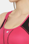 Floret High Impact Seamless Sports Bra - Magenta — thumbnail 5