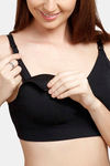 Zivame Maternity Double Layered Non Wired 3/4th Coverage Maternity / Nursing Bra - Black — thumbnail 4