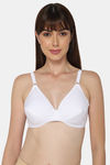 Naidu Hall Single Layered Non Wired Medium Coverage T-Shirt Bra - White — thumbnail 1