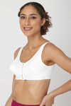 Naiduhall Non Wired Non Padded High Coverage Saree Bra - White — thumbnail 3