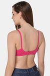 Naidu Hall Single Layered Non Wired Medium Coverage Super Support Bra - Fuchsia — thumbnail 4