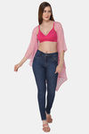 Naidu Hall Single Layered Non Wired Medium Coverage Super Support Bra - Fuchsia — thumbnail 5