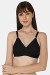 Naidu Hall Single Layered Non Wired 3/4th Coverage T-Shirt Bra - Black — thumbnail 1