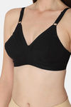 Naidu Hall Single Layered Non Wired 3/4th Coverage T-Shirt Bra - Black — thumbnail 6