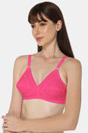 Naidu Hall Single Layered Non Wired 3/4th Coverage T-Shirt Bra - Fuchsia — thumbnail 3