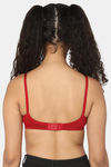 Naidu Hall Single Layered Non Wired Medium Coverage T-Shirt Bra - Red — thumbnail 4