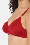 Naidu Hall Single Layered Non Wired Medium Coverage T-Shirt Bra - Red — thumbnail 6
