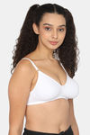 Naidu Hall Single Layered Non Wired Medium Coverage T-Shirt Bra - White — thumbnail 2
