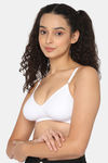 Naidu Hall Single Layered Non Wired Medium Coverage T-Shirt Bra - White — thumbnail 3