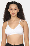 Naidu Hall Single Layered Non Wired Medium Coverage Super Support Bra - White — thumbnail 1