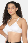 Naidu Hall Single Layered Non Wired Medium Coverage Super Support Bra - White — thumbnail 3