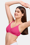 Naidu Hall Double Layered Non Wired Full Coverage T-Shirt Bra - Fuchsia — thumbnail 2
