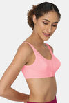 Naidu Hall Double Layered Non Wired Full Coverage Blouse Bra - Pink — thumbnail 2