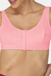Naidu Hall Double Layered Non Wired Full Coverage Blouse Bra - Pink — thumbnail 4