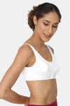 Naidu Hall Double Layered Non Wired Full Coverage Blouse Bra - White — thumbnail 2
