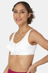 Naidu Hall Double Layered Non Wired Full Coverage Blouse Bra - White — thumbnail 3