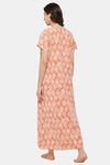 Naidu Hall Cotton Full Length Nightdress - Peach — thumbnail 4