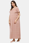Naidu Hall Cotton Full Length Nightdress - Pink — thumbnail 3