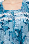 Naidu Hall Cotton Full Length Nightdress - Blue — thumbnail 6