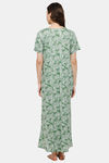 Naidu Hall Cotton Full Length Nightdress - Green — thumbnail 4