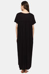 Naidu Hall Cotton Full Length Nightdress - Brown — thumbnail 4