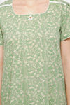 Naidu Hall Cotton Full Length Nightdress - Green — thumbnail 6