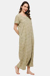 Naidu Hall Cotton Full Length Nightdress - Grey — thumbnail 2