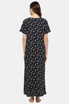 Naidu Hall Cotton Full Length Nightdress - Black — thumbnail 4