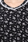 Naidu Hall Cotton Full Length Nightdress - Black — thumbnail 6