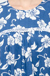 Naidu Hall Cotton Full Length Nightdress - Navy Blue — thumbnail 6