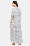 Naidu Hall Cotton Full Length Nightdress - White — thumbnail 4