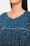 Naidu Hall Cotton Full Length Nightdress - Blue — thumbnail 6