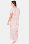 Naidu Hall Cotton Full Length Nightdress - Pink — thumbnail 4