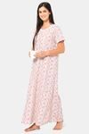 Naidu Hall Cotton Full Length Nightdress - Pink — thumbnail 5