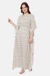 Naidu Hall Cotton Full Length Nightdress - White — thumbnail 1