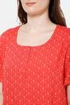 Naidu Hall Cotton Full Length Nightdress - Coral — thumbnail 7
