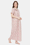 Naidu Hall Cotton Full Length Nightdress - Pink — thumbnail 3