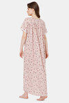 Naidu Hall Cotton Full Length Nightdress - Pink — thumbnail 4